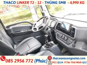THACO LINKER T2-12 THÙNG DÀI 5,8 MÉT TẢI 5 TẤN nội thất xe tải 5 tấn thaco linker