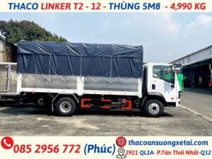 THACO LINKER T2-12 THÙNG DÀI 5,8 MÉT TẢI 5 TẤN thaco linker t2-12-tải-5-tan-thung-5m8