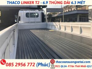 Giá Xe Tải Thaco Linker T2-6.9 Thùng Lửng 2.49 Tấn Thùng Dài 6m3 Mới Nhất xe tải thaco linker 6.9 thùng dài 6 mét 3 mới nhất