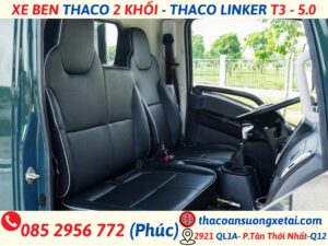 GIÁ XE BEN THACO 2 KHỐI - THACO LINKER T3 - 5.0 nội thất xe ben 2 khối thaco