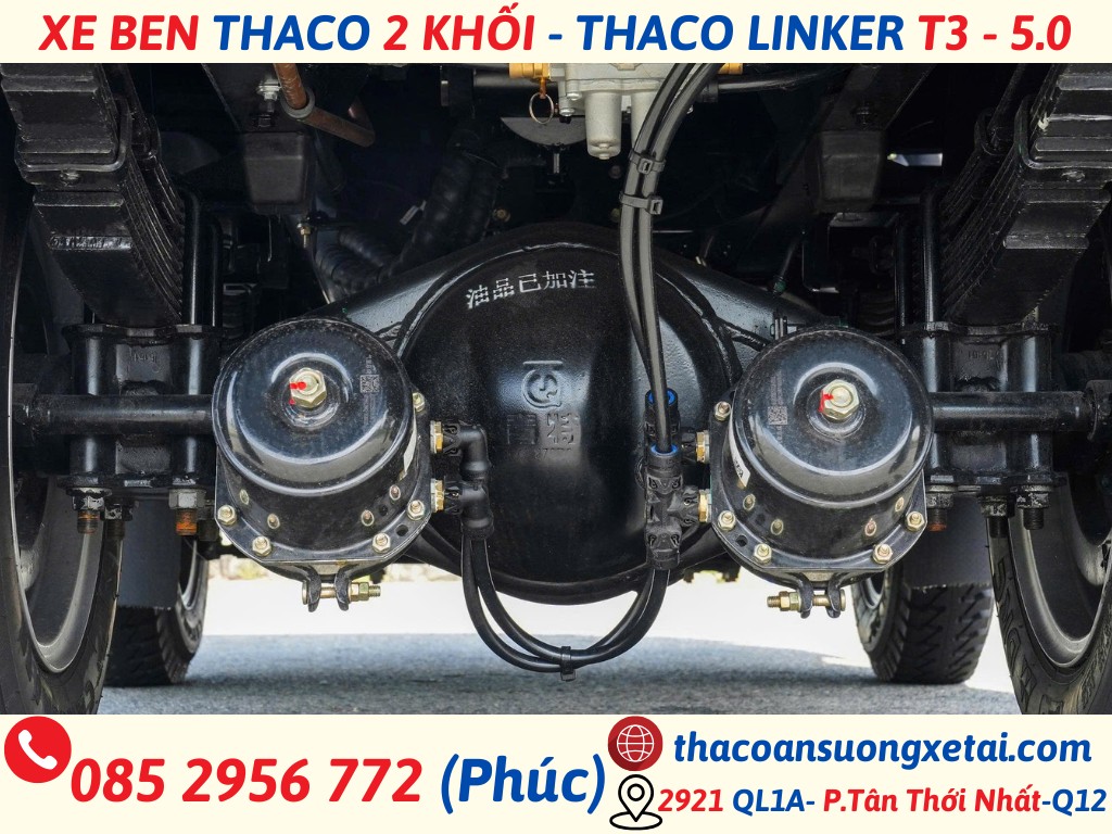 GIÁ XE BEN THACO 2 KHỐI - THACO LINKER T3 - 5.0 xe ben thaco 2 khối mới nhất 2026