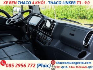 GIÁ XE BEN THACO 4 KHỐI - THACO LINKER T3 - 9.0 nội thất xe ben linker 4 khối