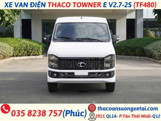 thaco towner e v2.7-2s(xe van điện tf480)-ngoại thất