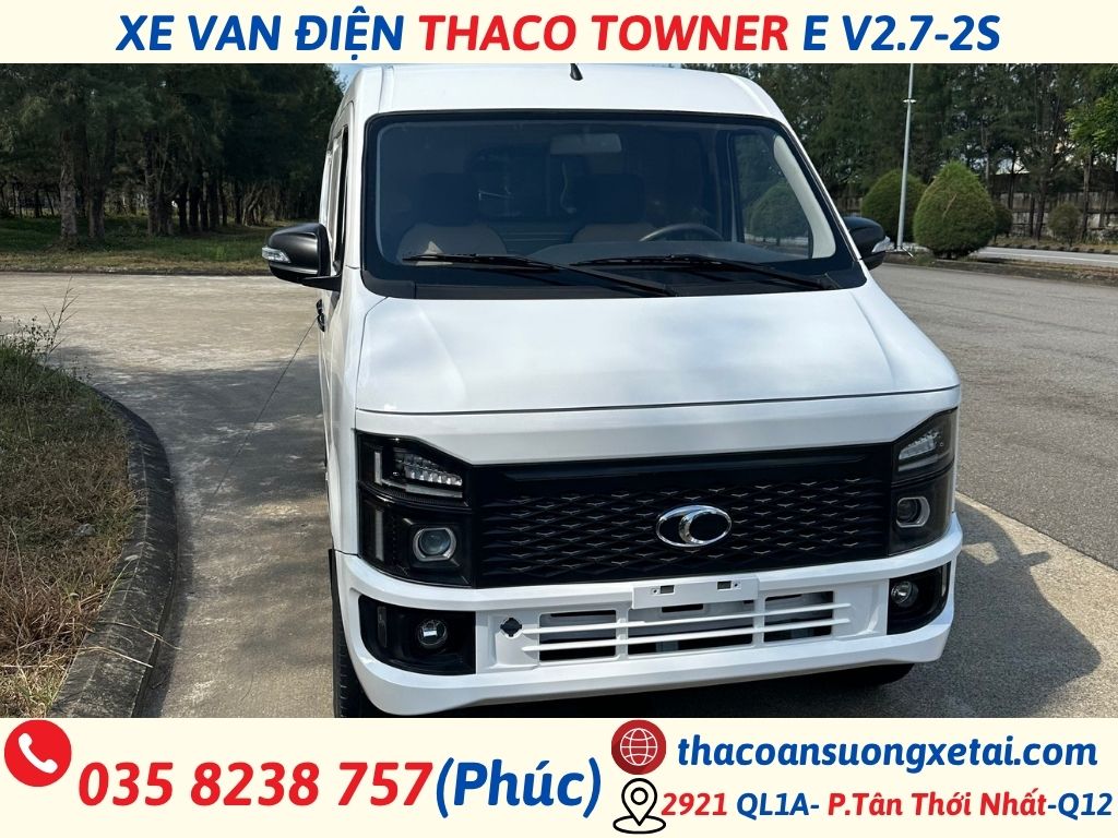 xe van điện thaco towner e v2.7-2s mới nhất