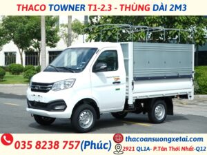 THACO TOWNER T1-2.3|THÙNG DÀI 2M3|TẢI 980KG thaco towner t1 2 311